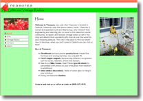 Screenshot of Treasures website